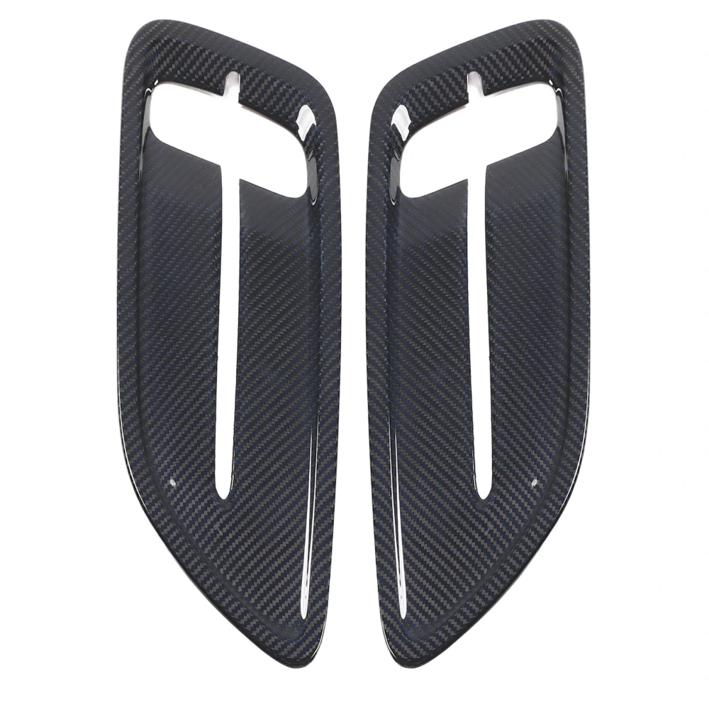 2 Pcs Engine Hood Air Vent Cover Carbon Fiber Front Upper Bonnet Hood Air Outlet Cover Replacement for Kia Stinger 2018 to 2023 Black and Blue