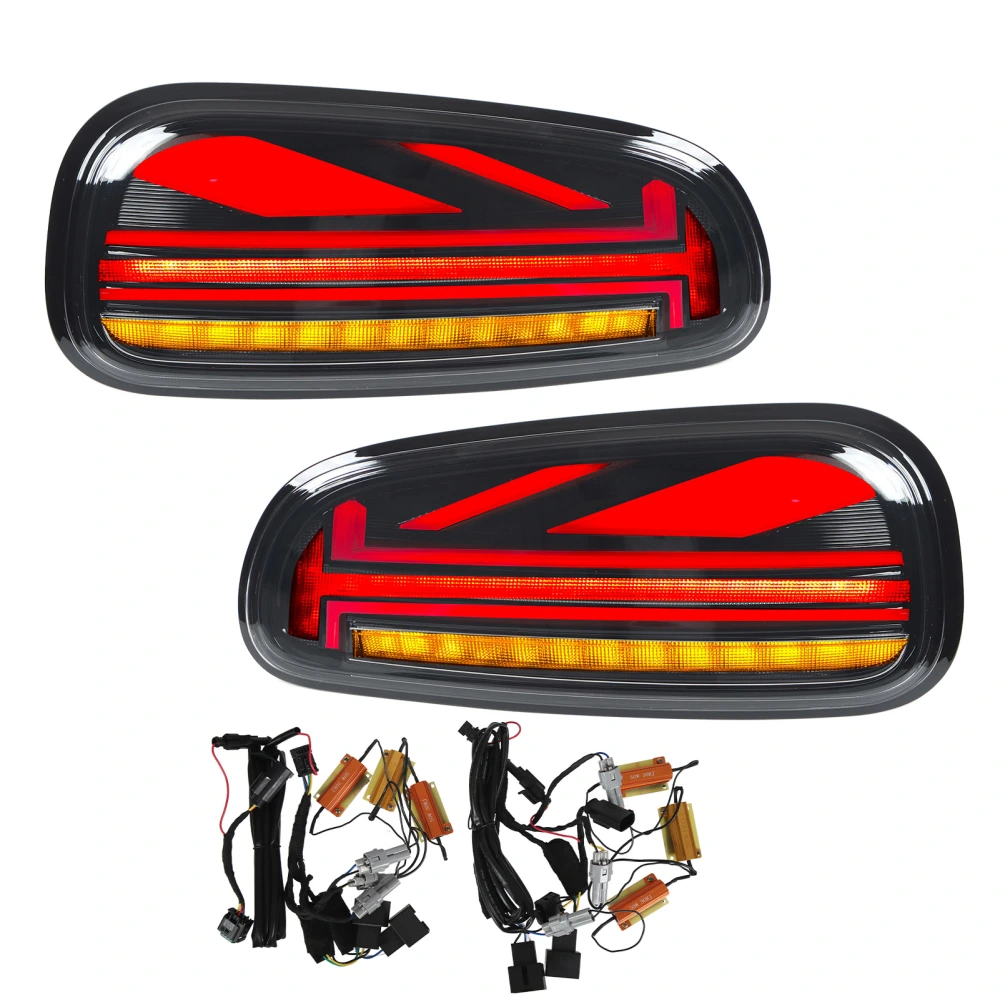 1Pair LED Tail Lights High Brightness Versatile IP67 Waterproof 3D Animation Tail Brake Light Replacement for Clubman F54