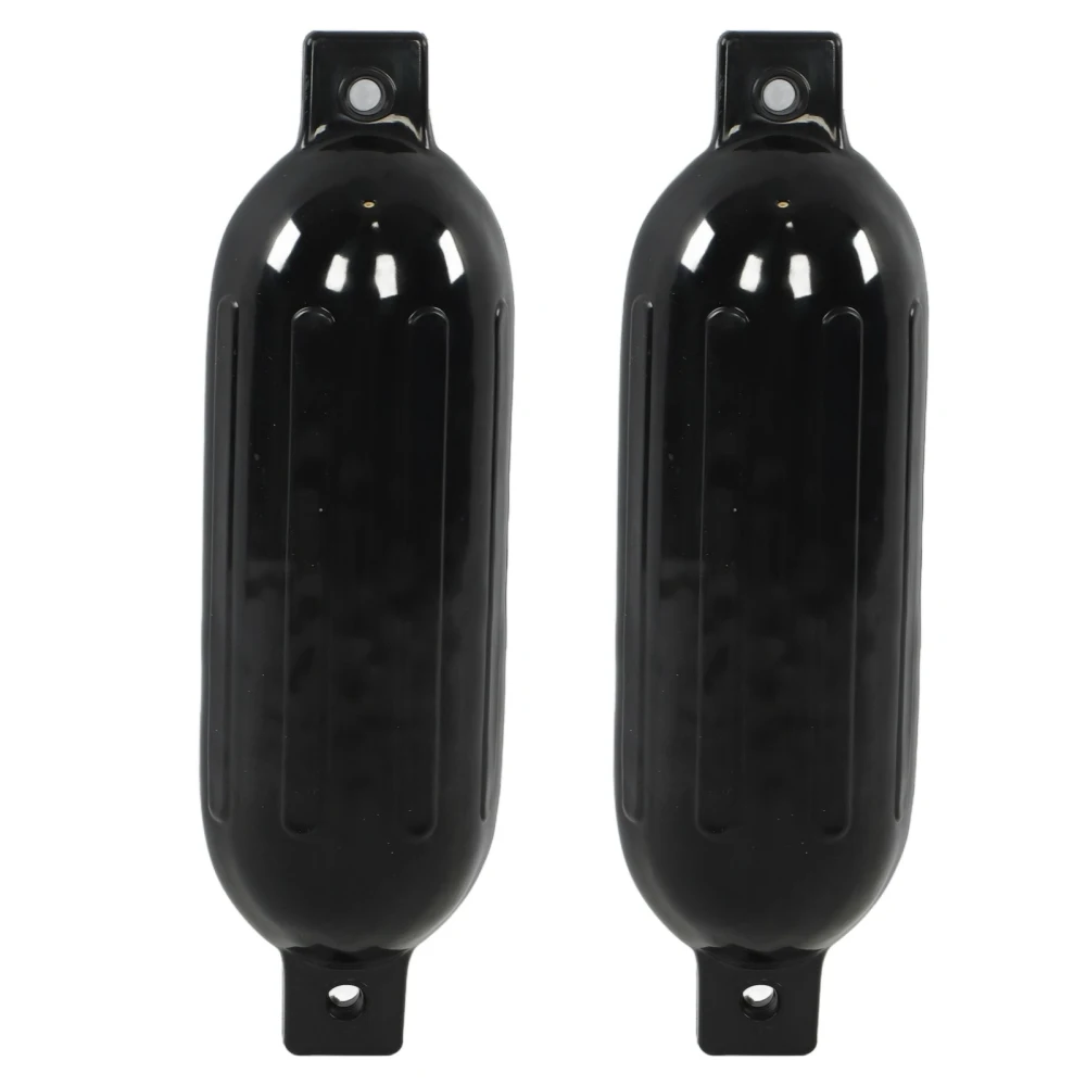 2pcs Boat Fenders 6.5 X 23 Inches Fender Bumper for Yachts Fishing Boats Pneumatic Boats Black