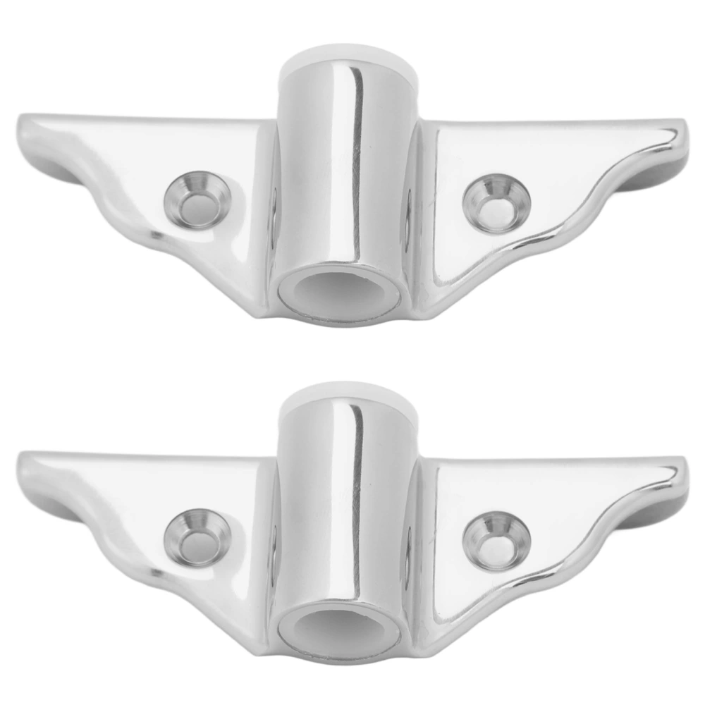 2Pcs Boat Rowlock Socket 1/2in Hole 316 Cast Stainless Steel Mirror Polish Finish Edge Mount for Marine Use