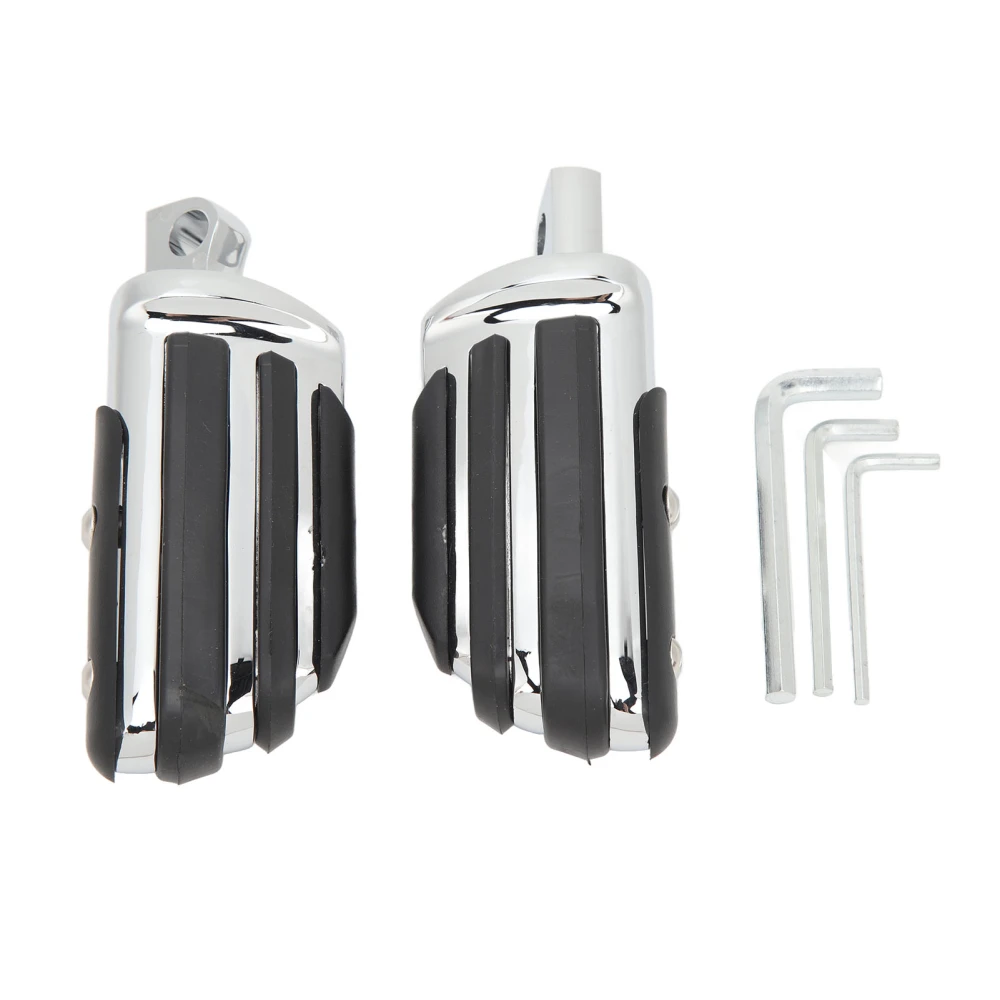 2PCS Motorcycle Highway Pegs Left Right Heavy Duty Rotatable Male Mount Foot Pedal for Touring