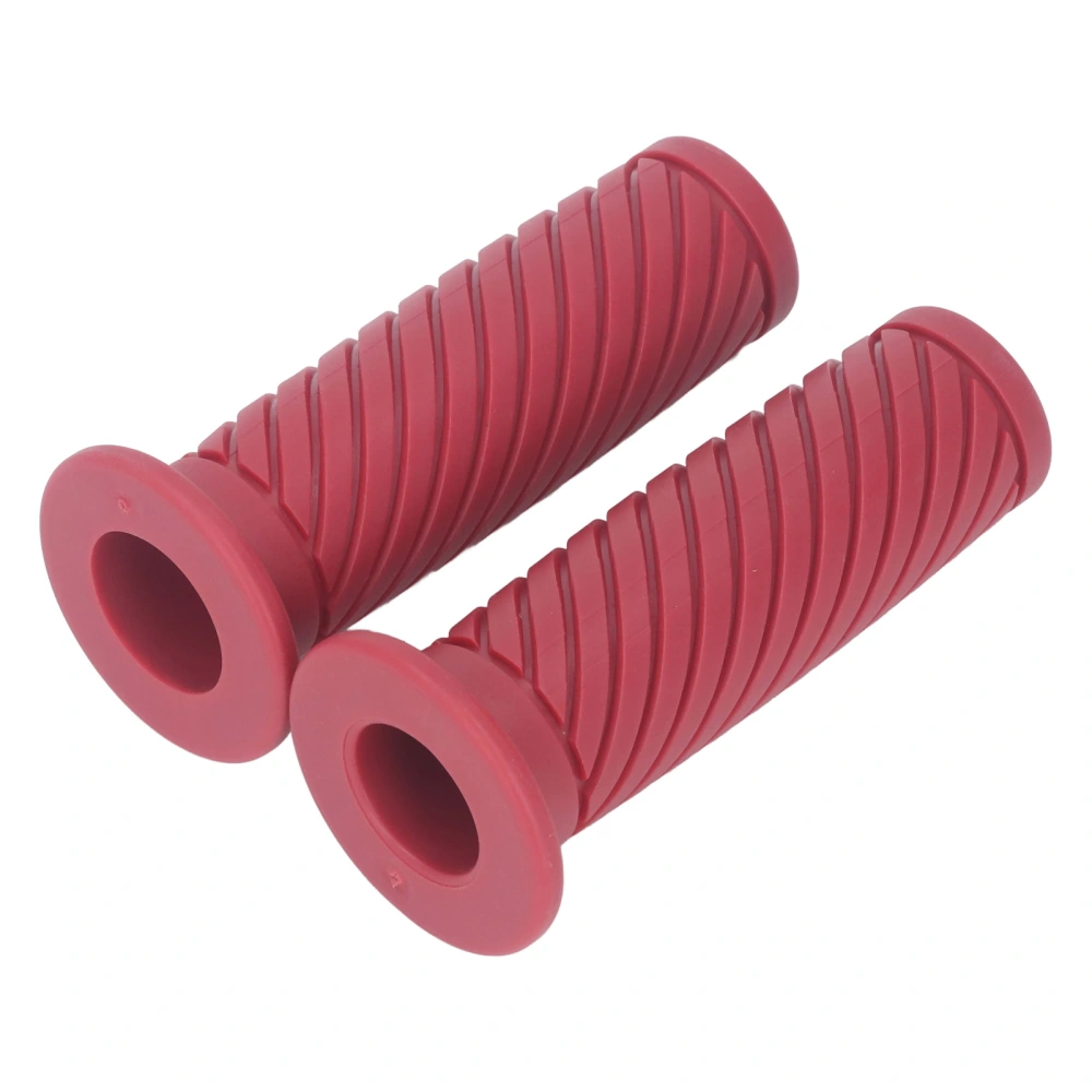 2Pcs Motorcycle Hand Grips Left Right 22mm 24mm Anti Slip Rubber Universal Fit for Motorbike Dirt Bike UTV ATV Red