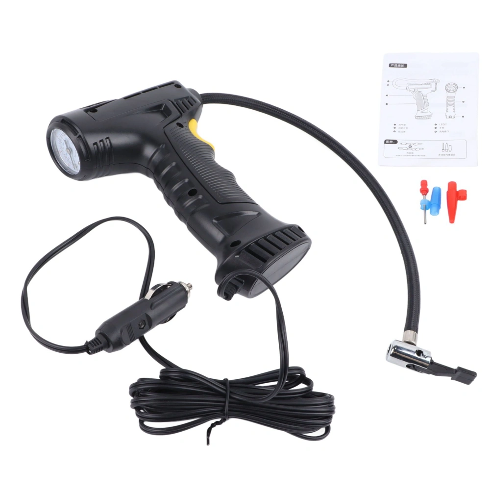 Car Tire Pump Portable Intelligent Digital Display Handheld Lighting Air Pump for Outdoor Emergency