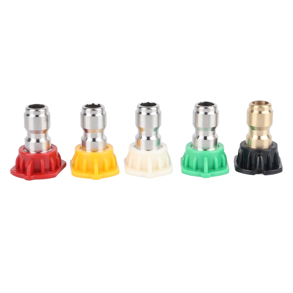 5 Pcs High Pressure Cleaning Spray Nozzle Multi Angle Strong Water Output Washer Tool Jet Nozzle Tips