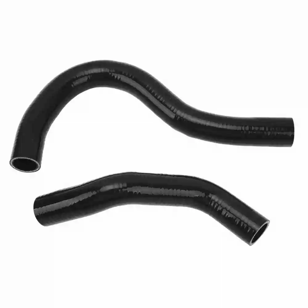 2 Pcs Radiator Coolant Hose Silicone Good Sealing Heat Resistant Coolant Hose Kit for Civic EP3 Si SiR Type R K20A3 2002 to 2005 Black