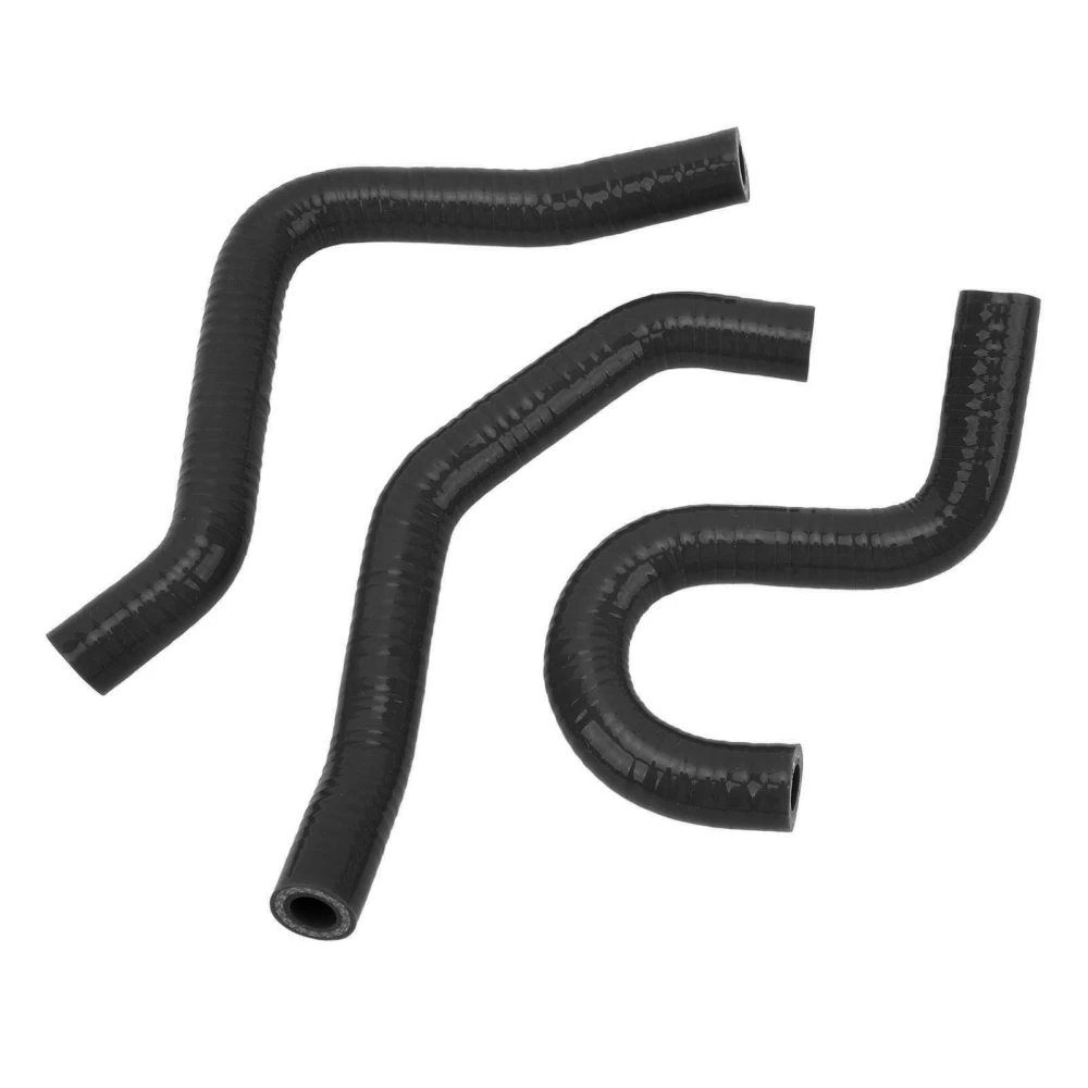 3Pcs Motorcycle Radiator Hose Thickened High Temperature Resistant Silicone Radiator Coolant Hose For CR80R CR85R Black