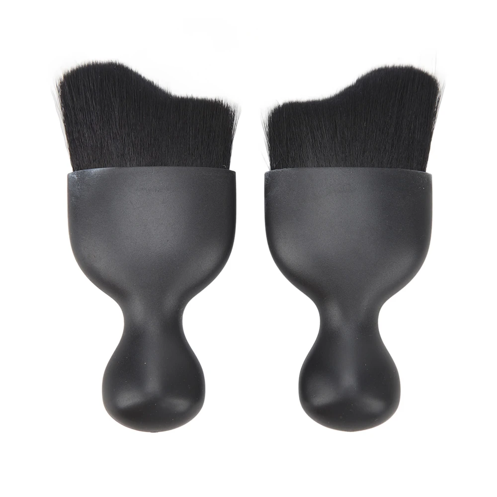 2Pcs Car Interior Detailing Dust Brush Air Conditioner Vent Crevice Dust Removal Brush Cleaning Tool Black