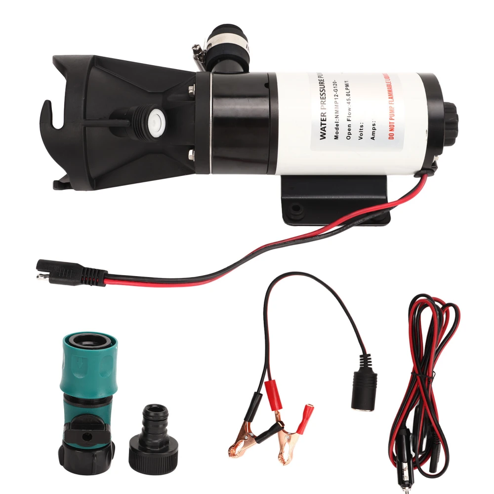 Diaphragm Pump DC 45LPM 12GPM Industrial Self Priming Water Pressure Pump Universal for RV Marine Boat Yacht 24V