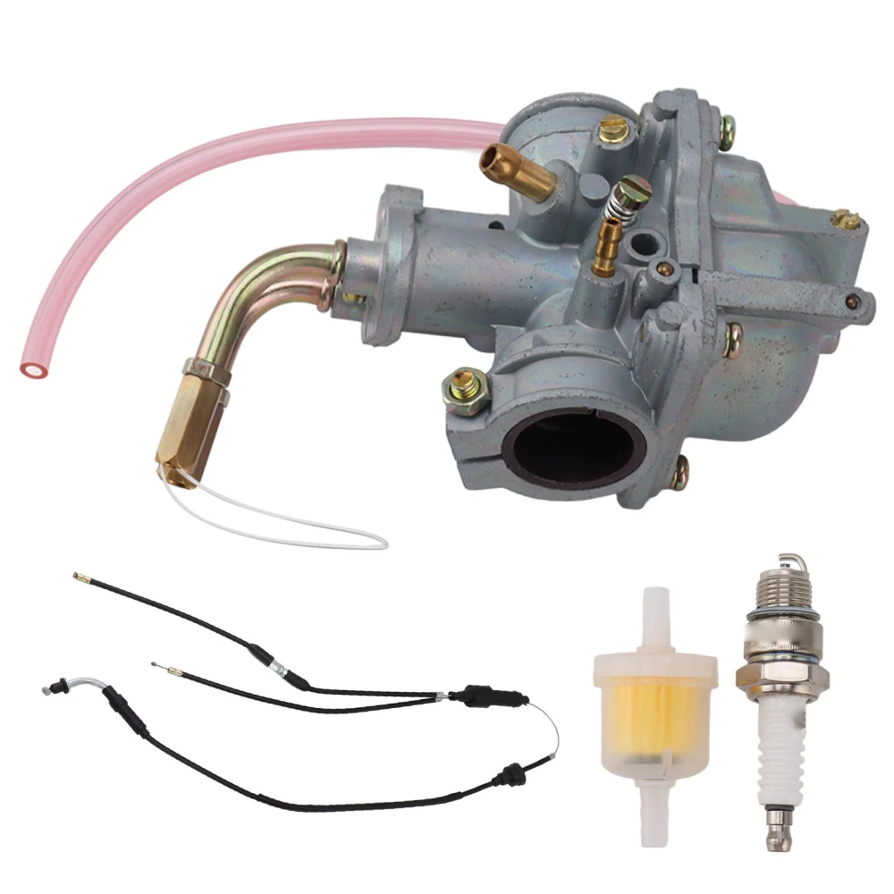 20mm Motorcycle Carburetor Kit with Throttle Gas Cable Filter Spark Plug Fit for Y‑Zinger PY50 1981+
