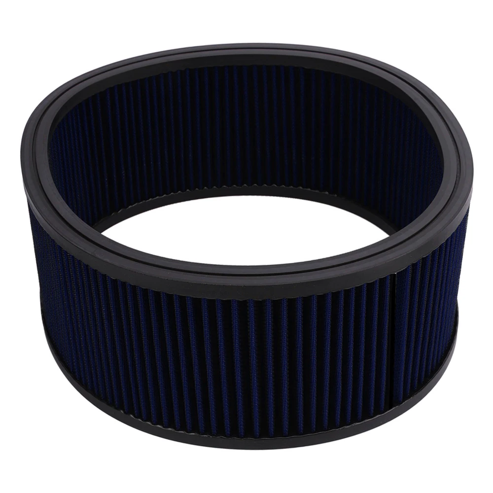 Round Washable Air Filter Element Washable Reusable High Flow Air Cleaner Filter Element for Ford 14 X 5 in Blue