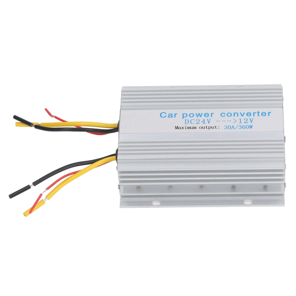 DC24V to DC12V Car Power Converter 30A 360W IP68 Waterproof Safe Buck Transformer for Golf Cart Car Truck