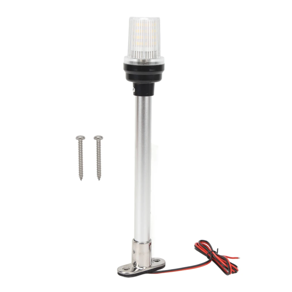 12in Boat Anchor Light 63 LEDs 360 Degree All Around Stern Pole Light 316 Stainless Steel Base For Fishing Boats Yacht Ships