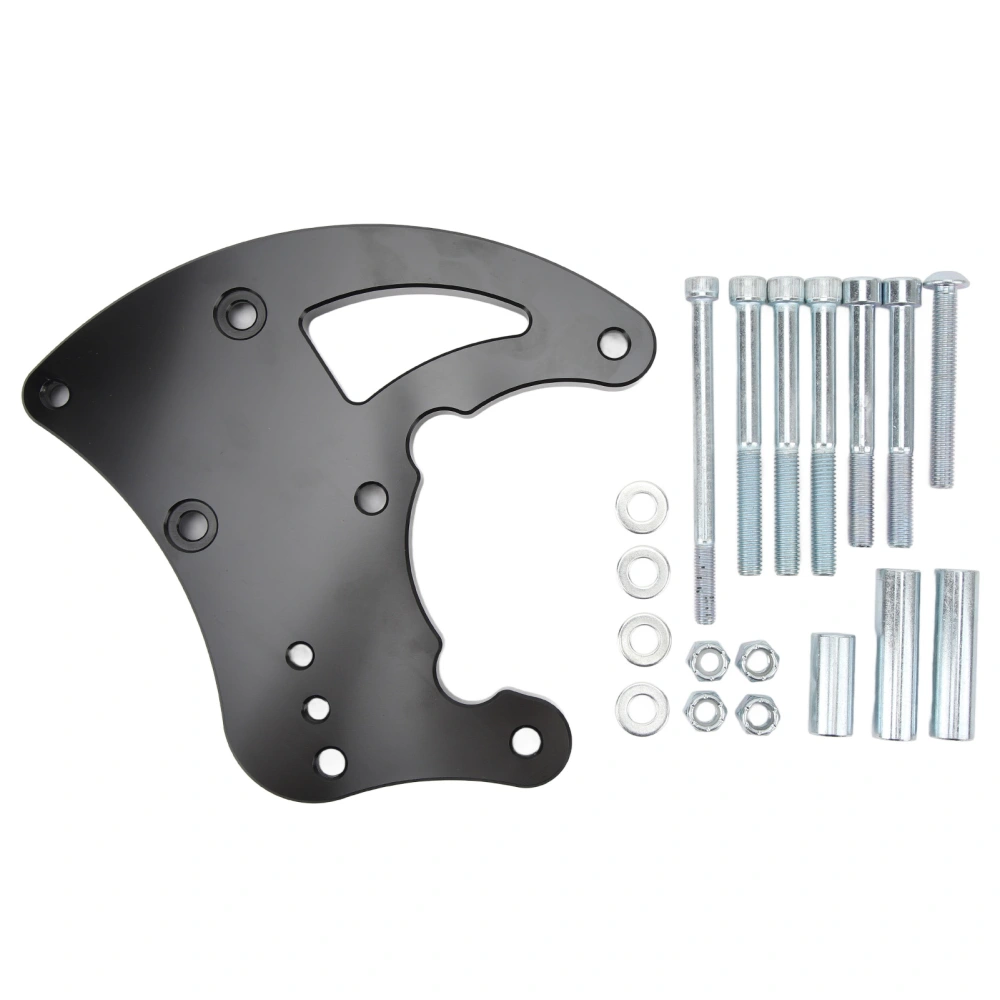High Mount AC Bracket High Stability AC Compressor Bracket Kit Replacement for Chevy LS LS1 LS2 LS3 LS6 Vortec Truck LQ Black