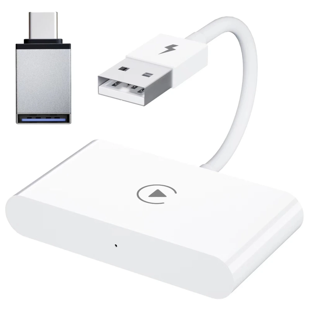 Wired to Wireless CarPlay Adapter USB Interface Plug and Play Convenient Carplay Dongle Box for IPhone Flat Surface