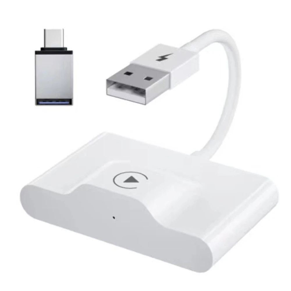 Wired to Wireless CarPlay Adapter USB Interface Plug and Play Convenient Carplay Dongle Box for IPhone Concave Surface