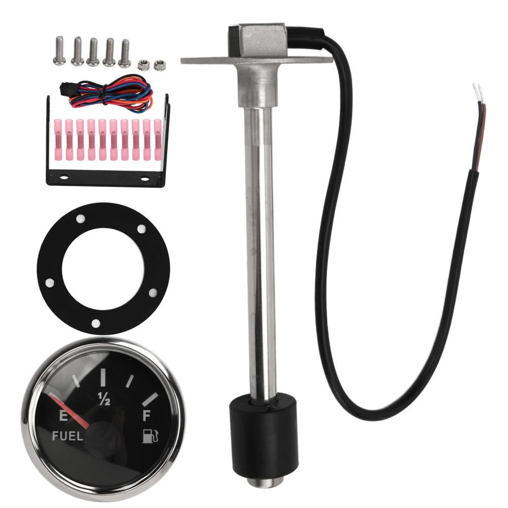 Fuel Sender Unit Set with 52mm Fuel Gauge Accurate Measurement 316 Stainless Steel for Boat Car Truck RV