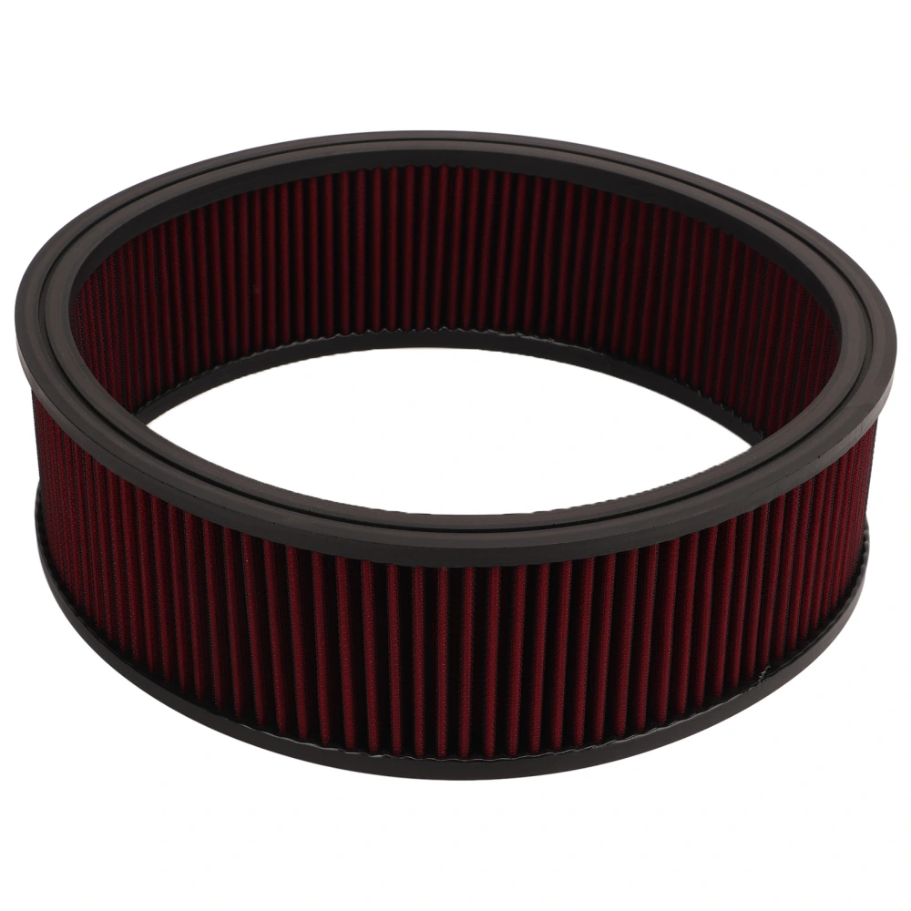 Air Filter Element High Flow Washable Reusable Round Air Filter Cleaner Element Replacement for Ford Red