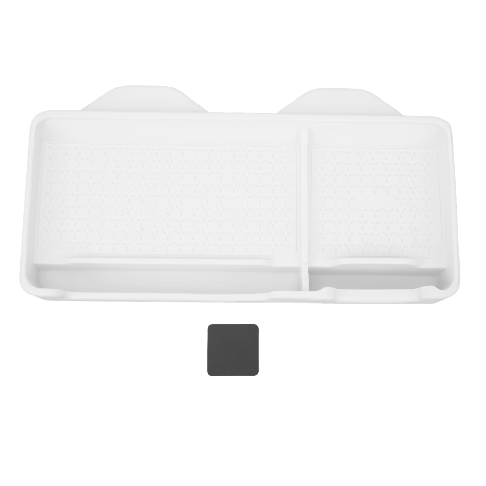 Car Dash Board Storage Case Multifunctional Silicone Organizer With Hidden Magnet Replacement For Tesla Model 3 Or Y White