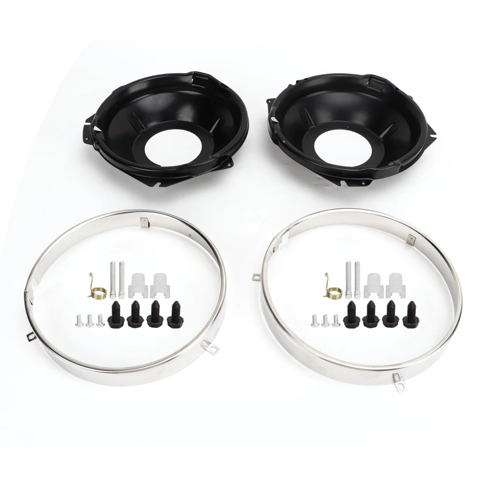 1 Pair Headlamp Retaining Ring H00001EB Headlight Ring Mounting Bucket Kit Replacement for Chevy Camaro 1967 to 1969