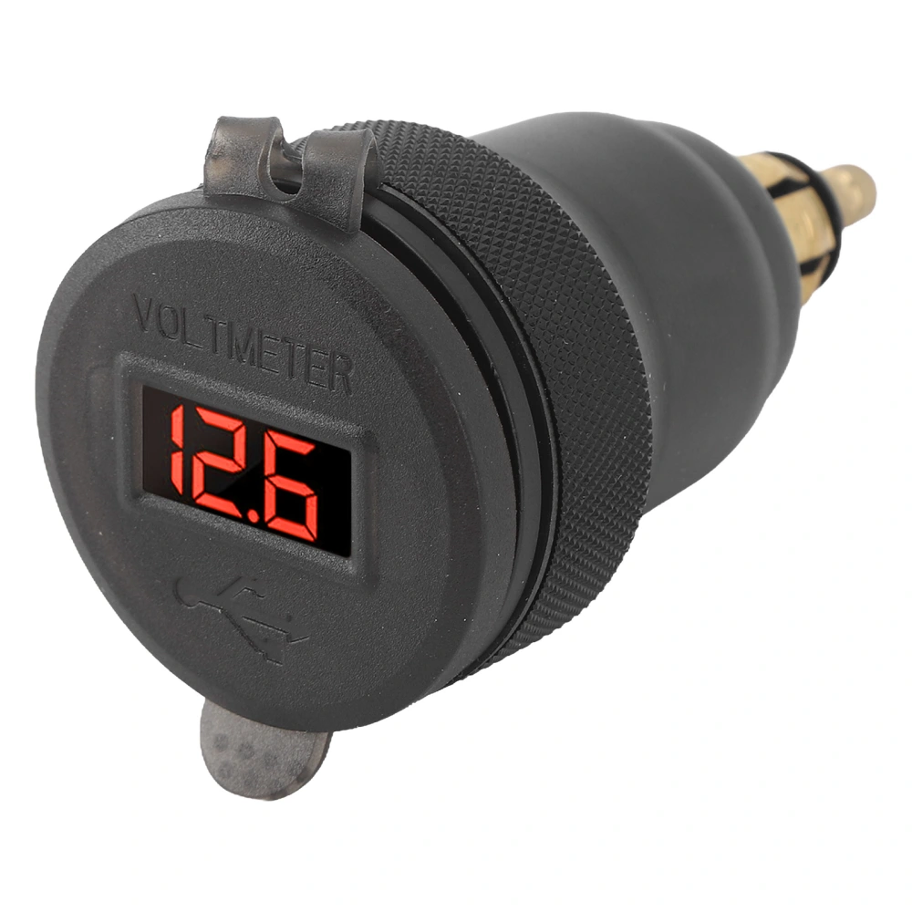 Car Charger with LED Voltmeter and Button Switch Dual QC 3.0 Fast Charger for 1 2 3 Series with Interface