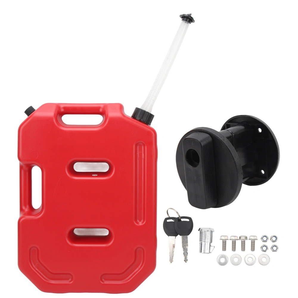 Gas Can 2.6 Gallon Or 10L SUV Spare Petrol Tank Red Car Motorcycle ATV UTV Oil Petrol Storage Can With Support