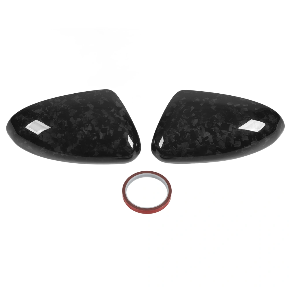 2PCS Side Rearview Mirror Cover Left Right Dry Carbon Fiber Stylish Door Mirror Cap for GR86 2022 Onwards Marble Forging