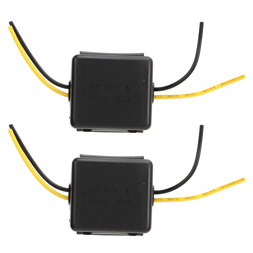 2Pcs Car Power Filter 12V Interference Proof Noises Reduction Reliable Stereo Power Supply Filter For Equalizers Amplifiers