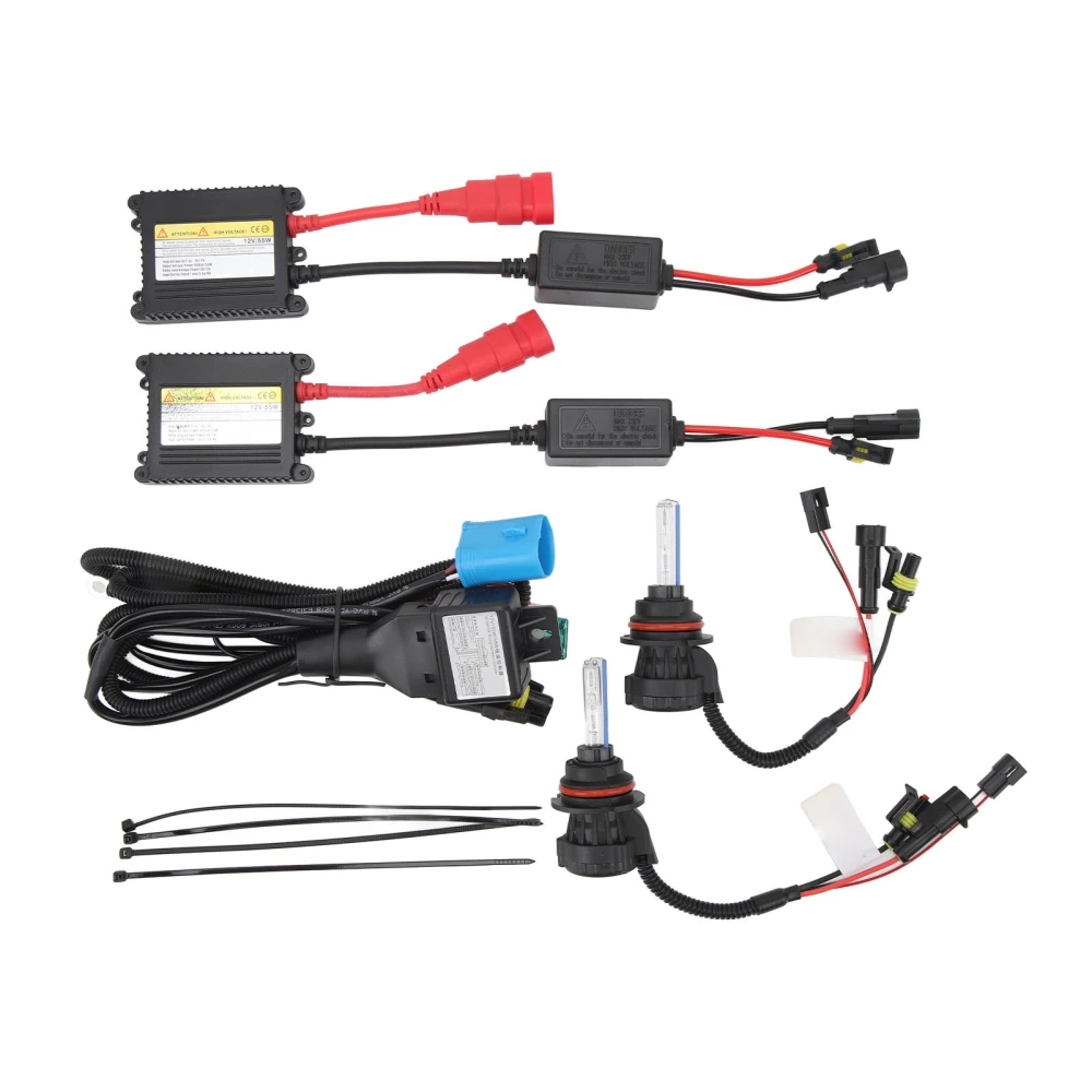 Xenon Bulb 9004 Port 55W Car Xenon Headlight 5500LM HID Xenon Light Bundle Stretchable High And Low Beam Lamp DC12V 8000K