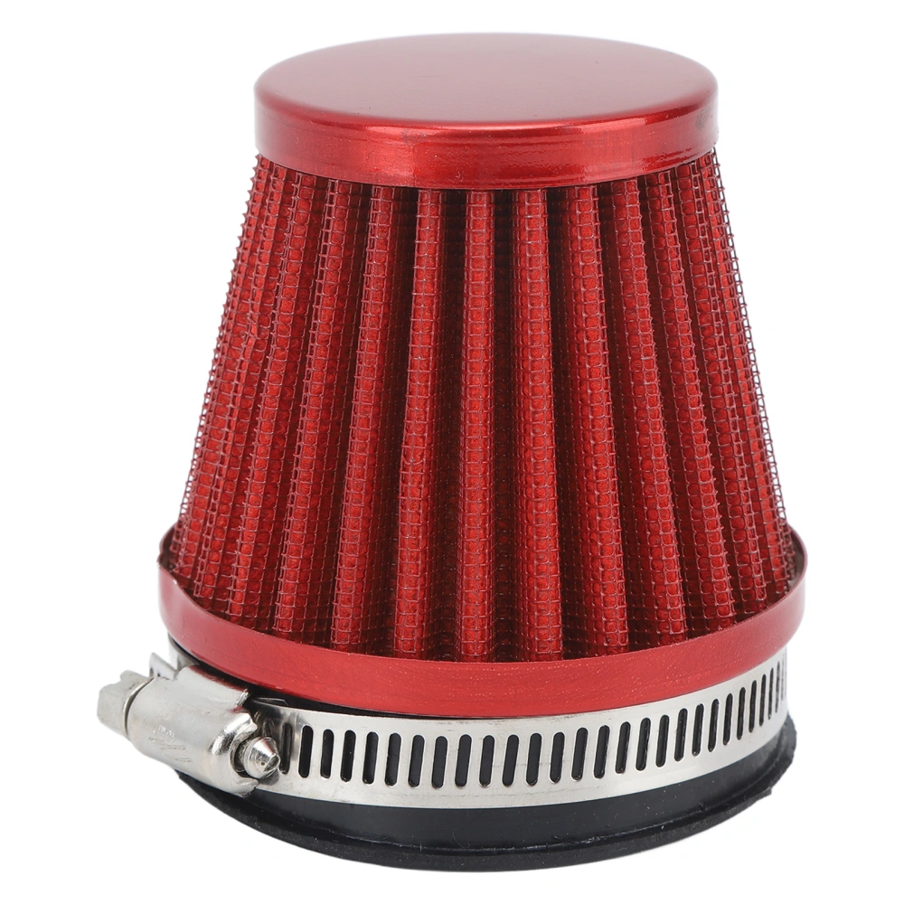Air Filter Cleaner 60 mm Clamp On Engine Protection Air Cleaner Intake Filter for Off Road Motorcycle ATV Quad Red