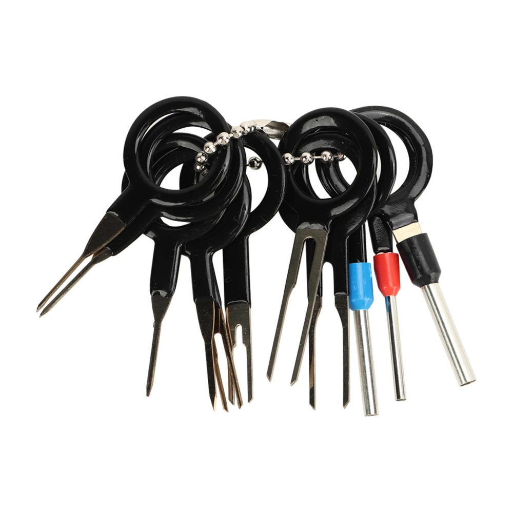 11 Pcs Car Terminal Removal Tool Kit Electrical Wiring Crimp Connector Pin Extractor Set for Car Harness Household Appliance