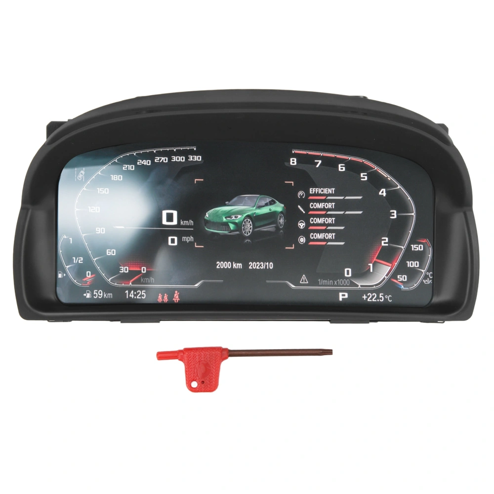 LCD Speedometer Cluster 12.3in HD Display Multifunctional Dashboard Gauge Meter for X1 E84 2009 to 2014