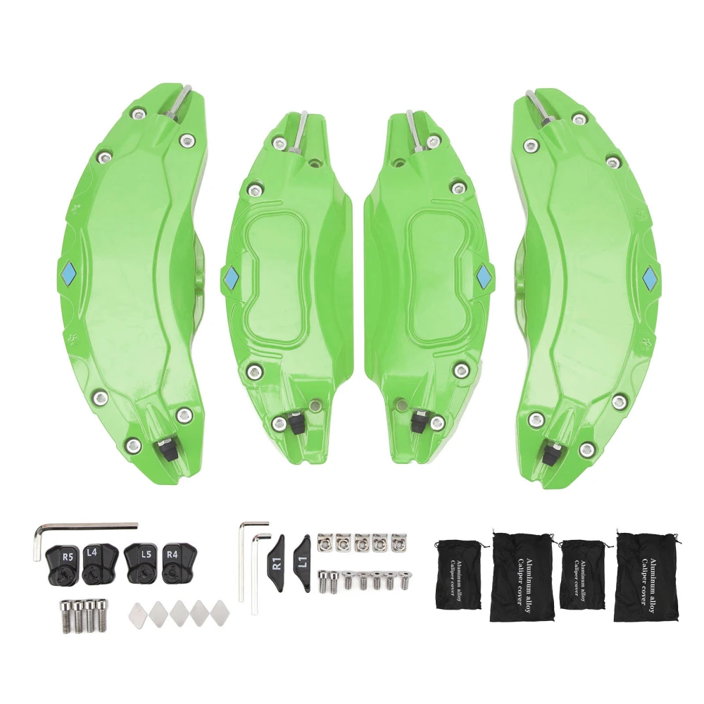 4PCS Brake Caliper Cover Front Rear Aluminum Alloy Replacement for Tesla Model Y 19 20in Wheels Hub Green