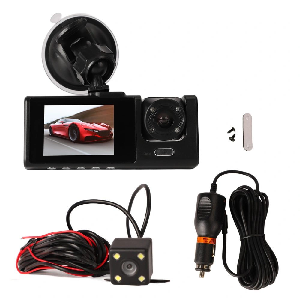 Dash Camera 1080P High Definition Image Large Wide Angle Three Way Triple Car Driving Recorder for Car