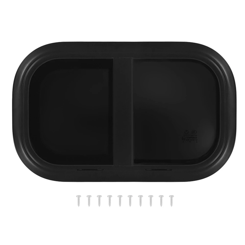 RV Window with Insect Net Horizontal Rounded Corner Aluminum Alloy Push Pull Window UV Resistant for Caravan Camper Trailer For 38‑43mm/1.5‑1.7in Wall Thickness