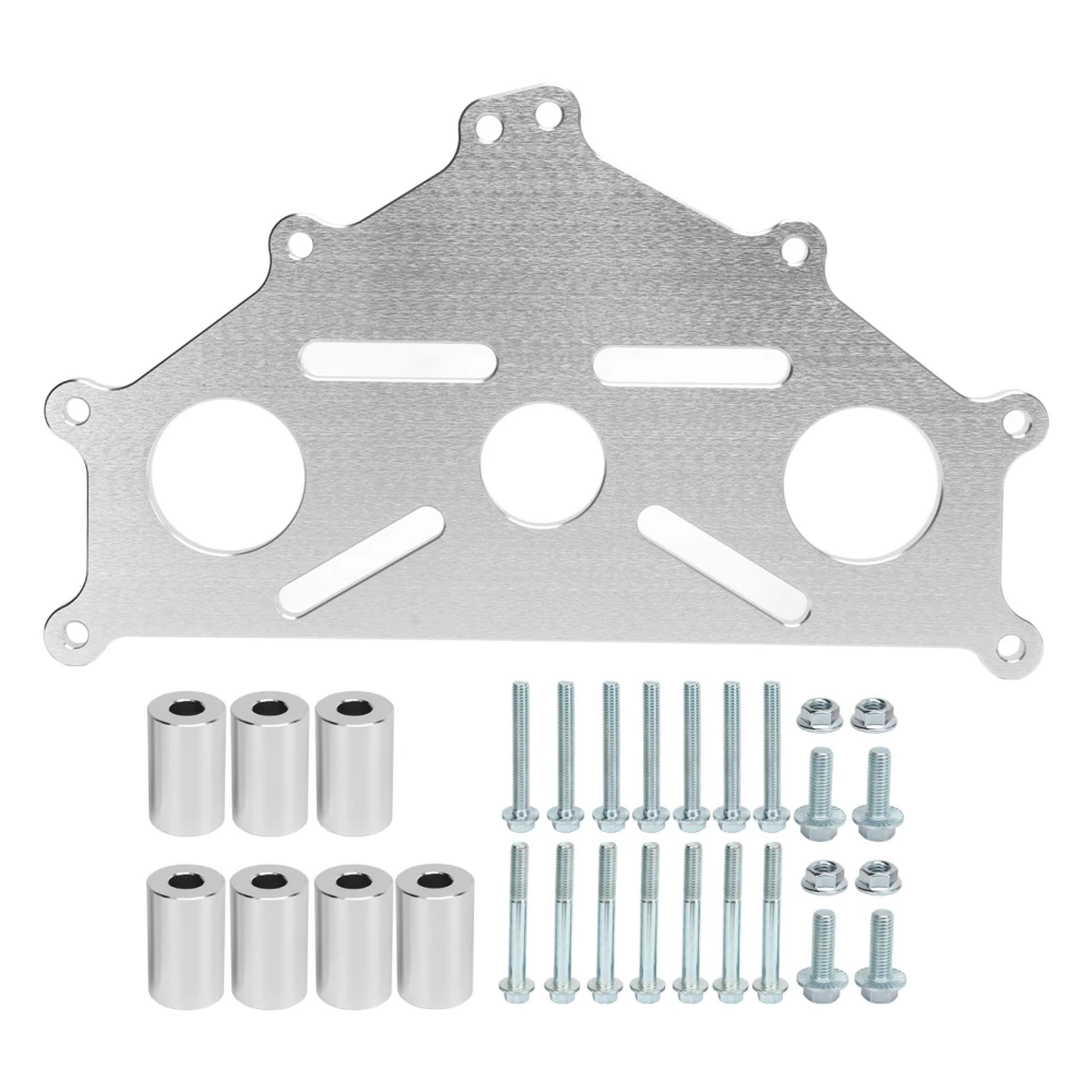 Engine Stand Adapter Plate 551897 Heavy Duty Metal Safe Stand Plate Replacement for Chevy LS1 BBC SBC LS Engine Silver