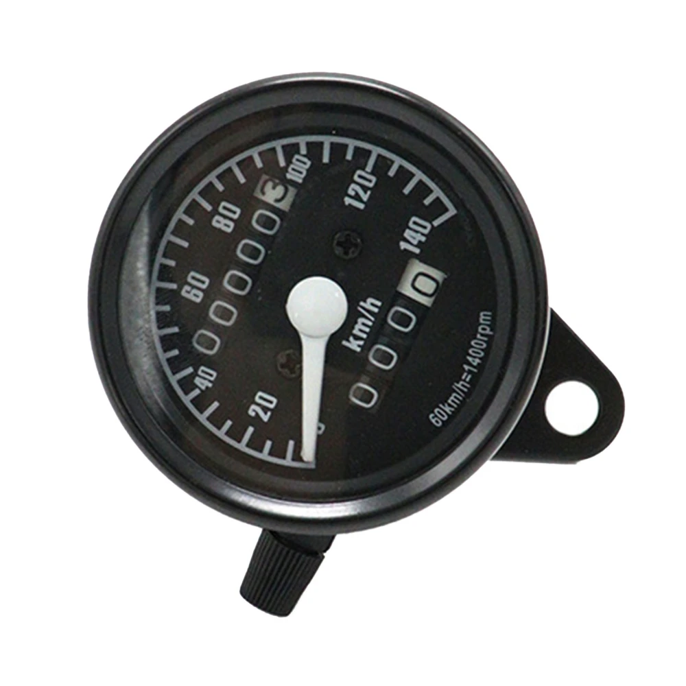 Universal Motorcycle Speedometer 12V 0 to 140KM/h Retro Odometer Modification Accessory