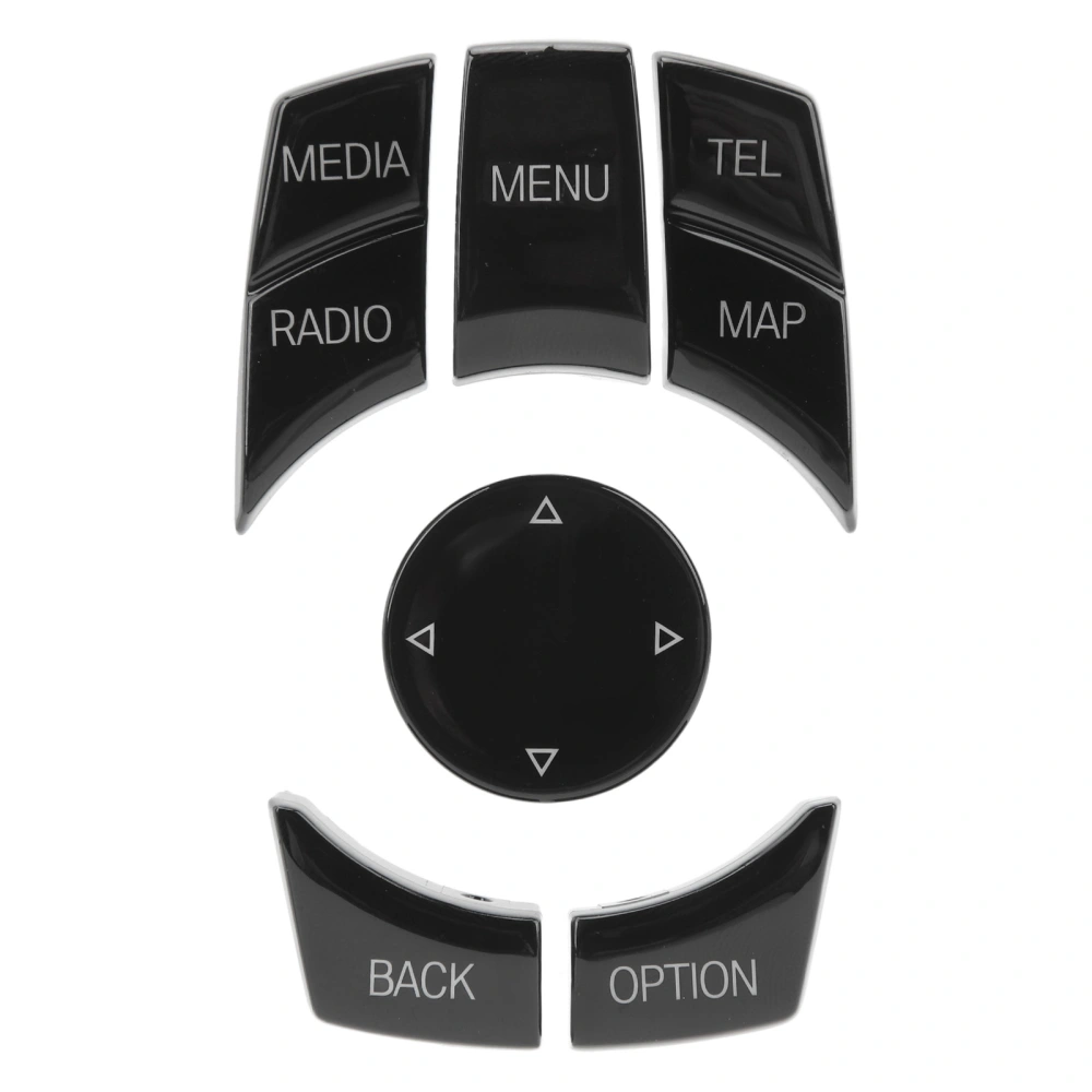 Central Console Multimedia Button Kit Multi Media Control Key Cover for E84 E70 E71 E72 E81 E82 E Chassis Glossy Black