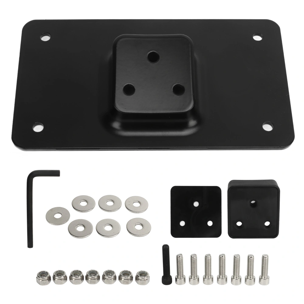 3 Holes Laydown License Plate Mount Steel License Plate Mounting Bracket Replacement for Big Twins 1973 and Up