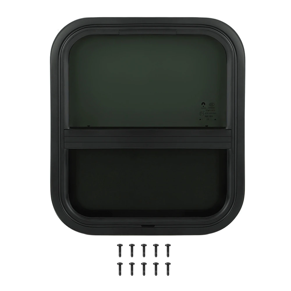 RV Windows 394x445mm Rounded UV Resistant Waterproof with Removable Insect Repellent Net for Camper Engineering Car