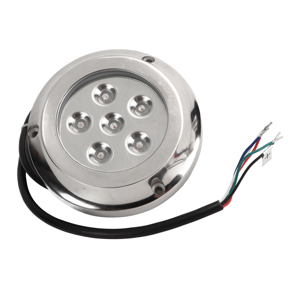 12V 24V Yacht Underwater Light 316 Stainless Steel 100° Lighting Angle IP68 Waterproof 6 LED Chips Seawater Tail Dome Swimming Pool Lamp