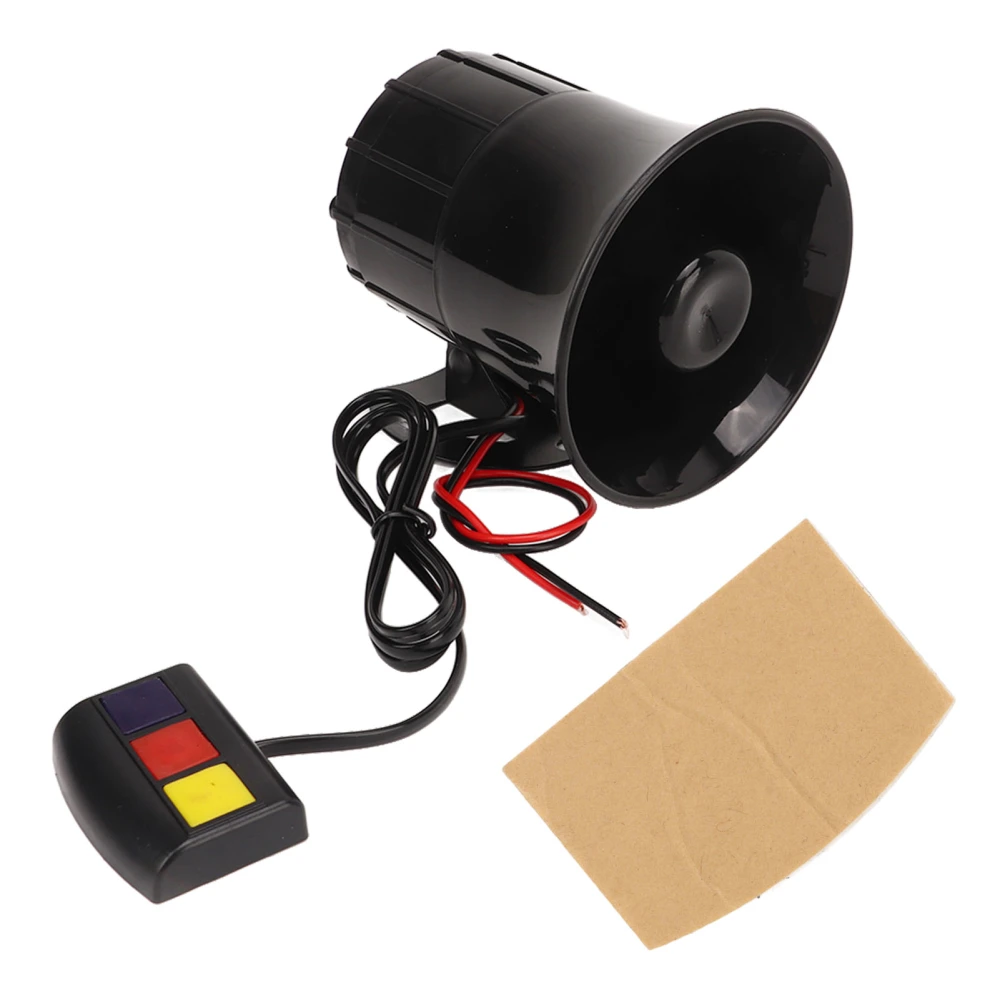 12V 30W 3 Tone Siren 120 DB High Volume Loud Sound Electric Warning Alert Alarm Air Horn for Vehicle