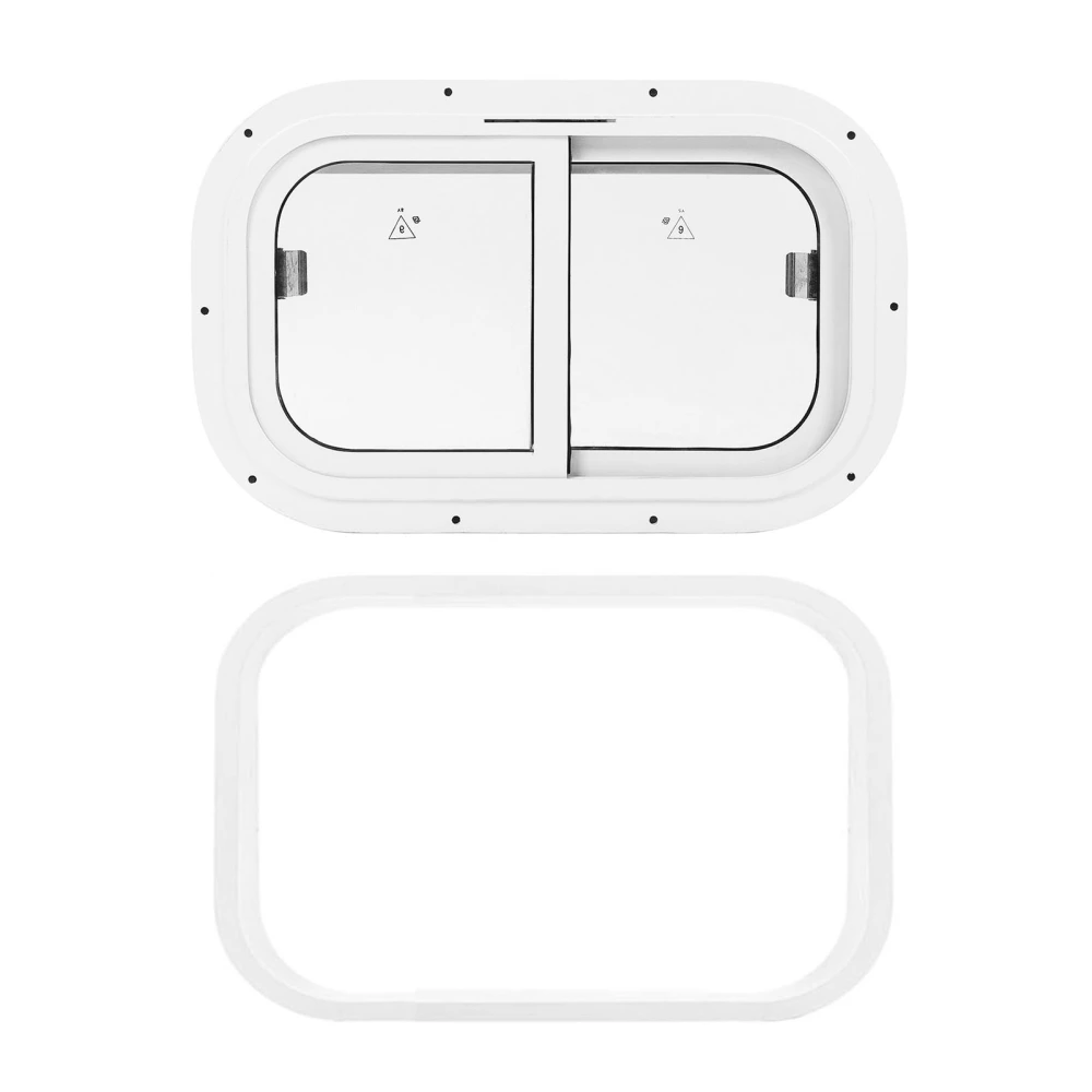 Marine Window 500x300mm Rounded Slide Window Bidirectional Moving Good Sealing High Transparency for Ship Yacht With 80mm Fixed Frame