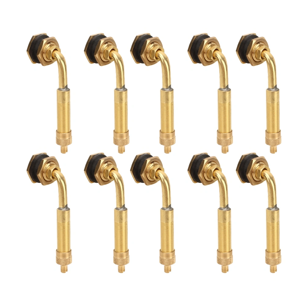 10Pcs Earthmover Tyre Valve Stem Copper Large Bore 60mm to 80mm 45º for Large Loaders Bulldozers Excavators