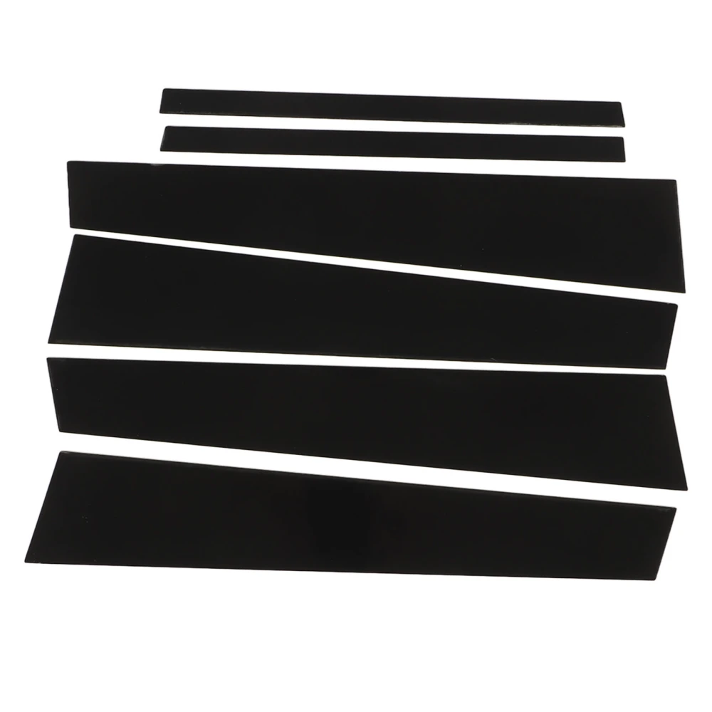 6 Pcs B Pillar Posts Door Trim Glossy Black Exterior Side Door Window Cover Decal for Accord Eight Generations 2008‑2012