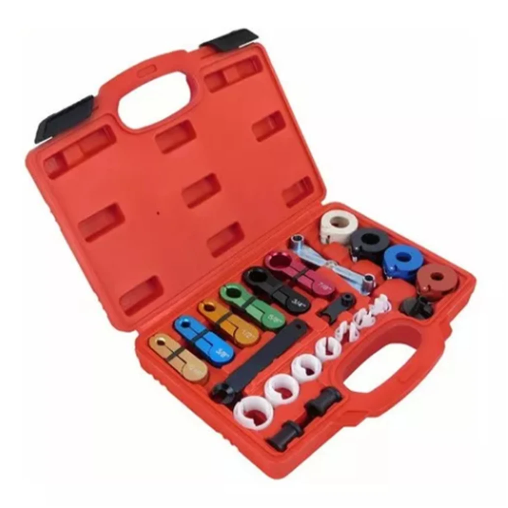 22Pcs Quick Disconnect Tool Set Universal Aluminum Alloy AC Line Disconnect Tool Kit for Vehicles