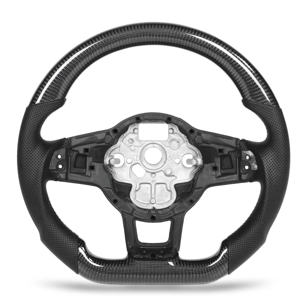 Carbon Fiber Steering Wheel Perforated Leather Steering Wheel Nardo Grey for GLI R GTD