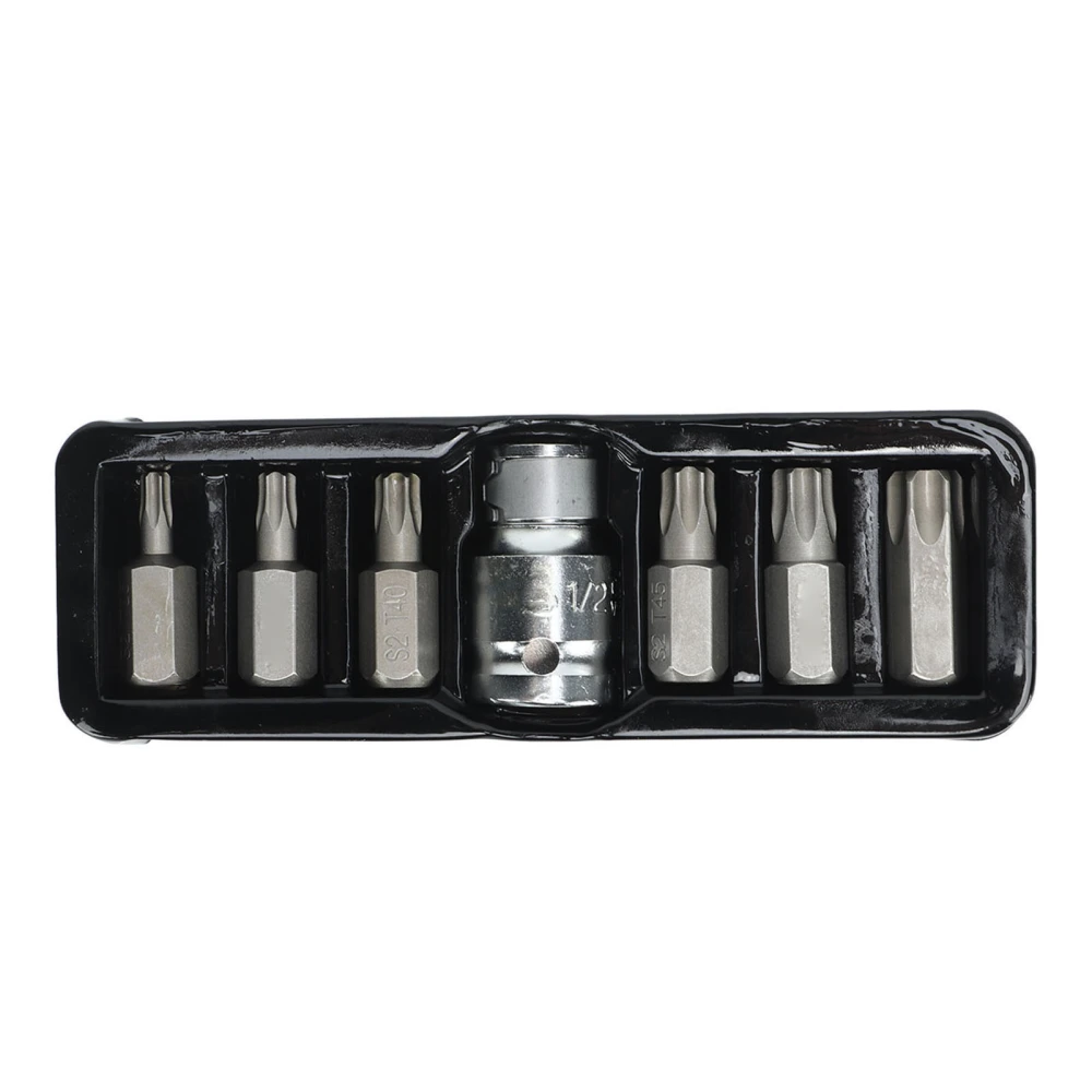 7PCS Wrench YT‑0410 Steel Drive Sockets Wrench Bits Set 12.7mm 9.5mm Drive Bit Holders