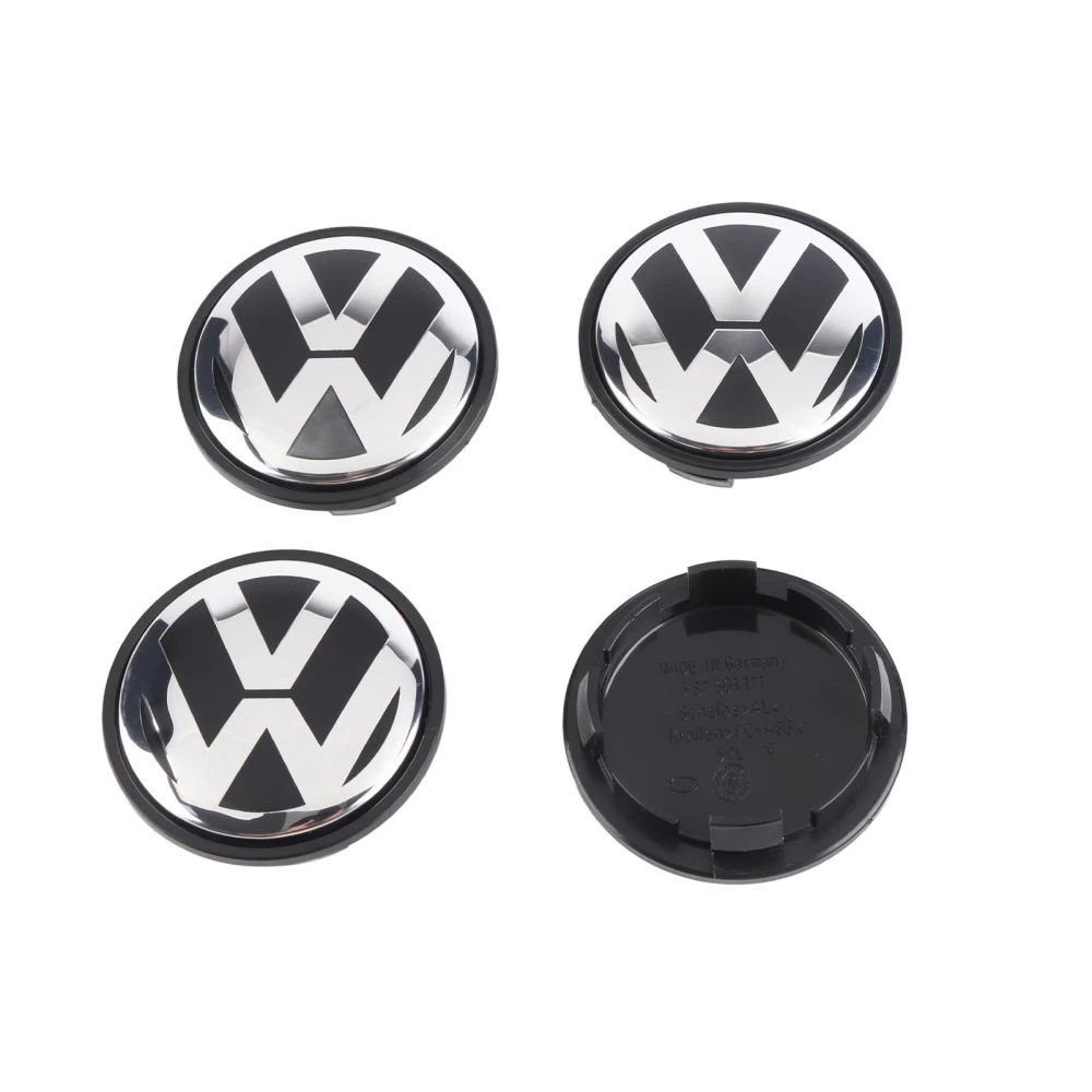 4Pcs 65MM Wheel Center Cap ABS Metal Emblem Wheel Hub Center Cover Replacement for B6