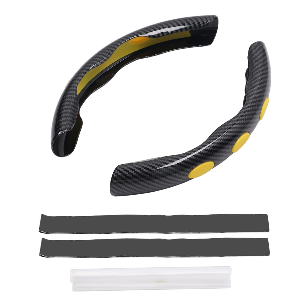 2PCs Car Steering Wheel Cover Trim Carbon Fiber Style Water Transfer Process Replacement for Kia Sportage Niro Black