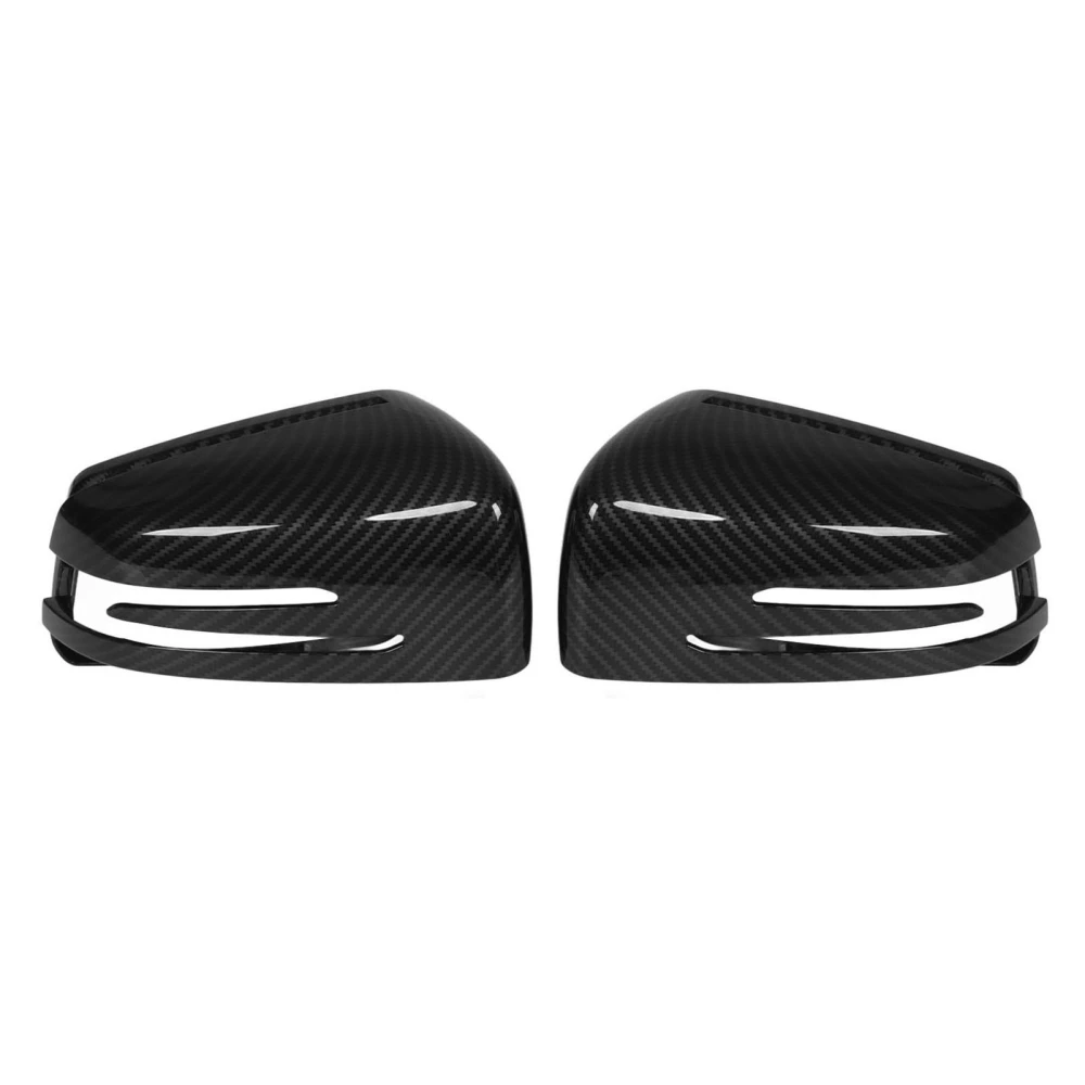 Door Rear View Mirror Cover Carbon Fiber Style A2128100164 Replacement for Mercedes‑Benz W176 W246 W204 W212 W221